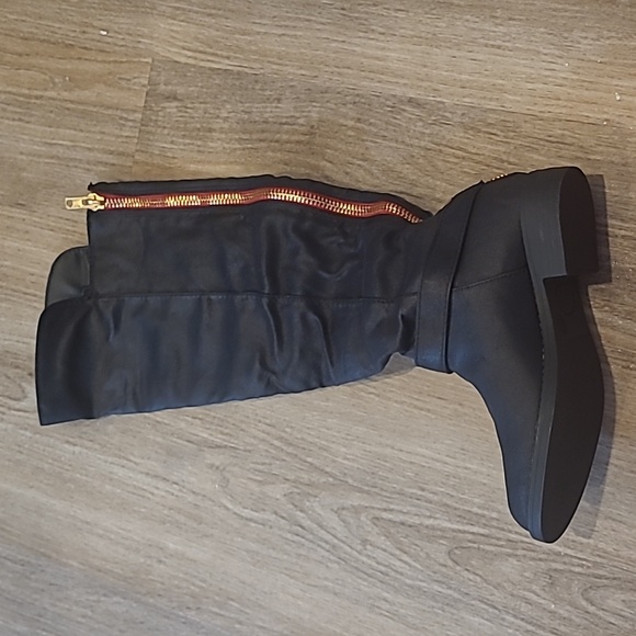 Knee high super soft leather black boots size 6 - Picture 2 of 4